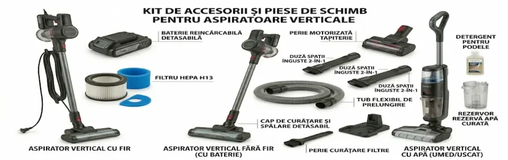 aspiratoare verticale si accesorii